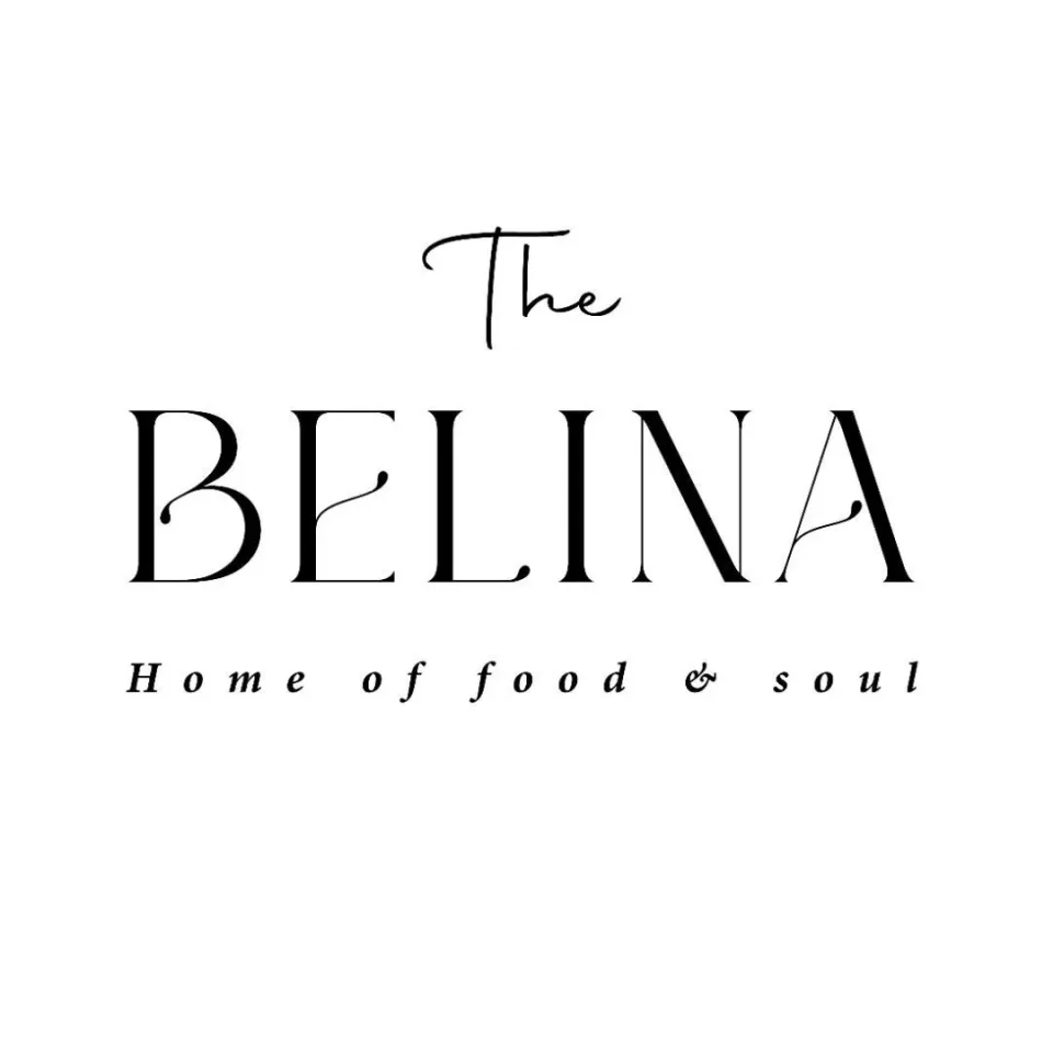 The Belina wordmark with a play button for the Friday brunch video
