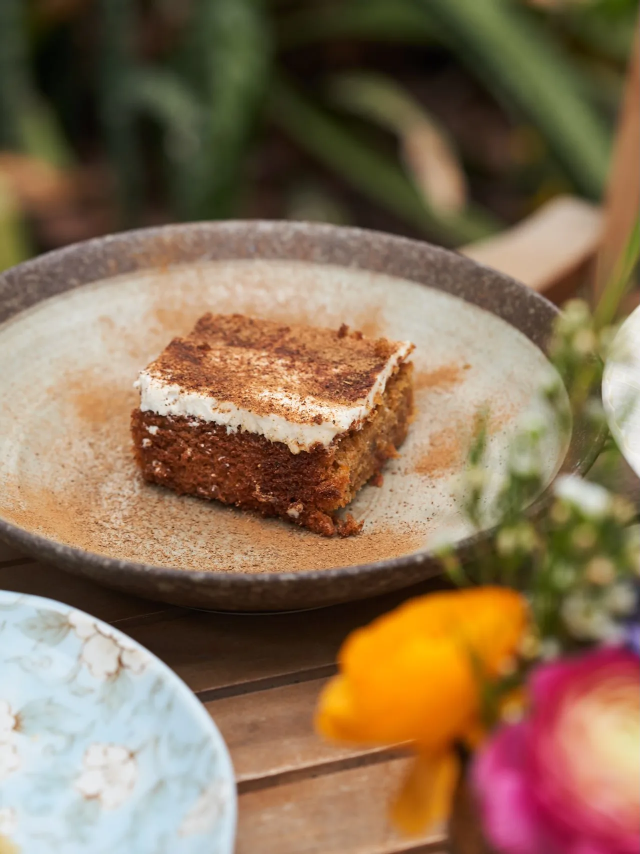 A slice of dessert served at the table at The Belina